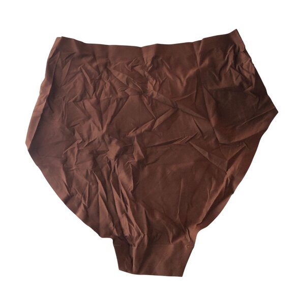 Truekind Seamless Stretch Mid-Waist Brief Panty Brown 0-14 - Picture 2 of 5